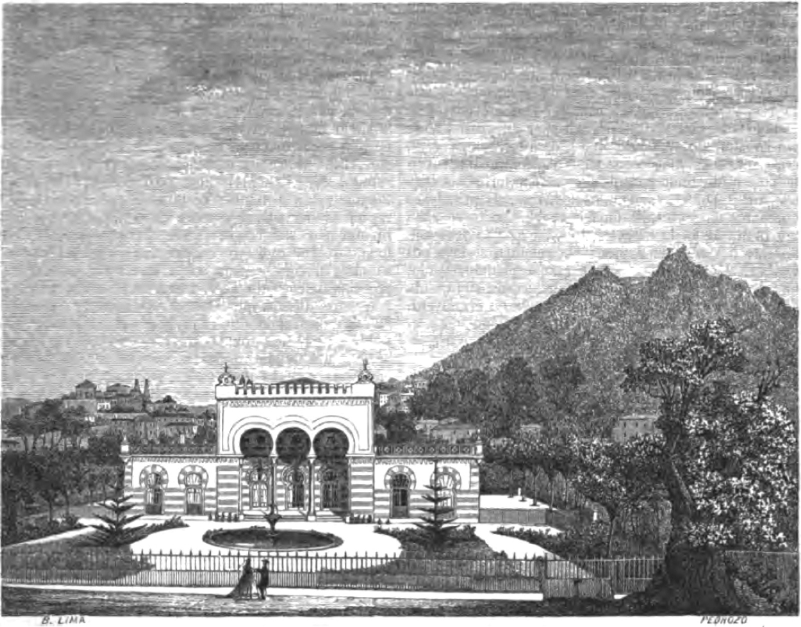 As 1864 Saw It — The palace as the Archivo Pittoresco engraved it — already romantic, already a little dreamt.